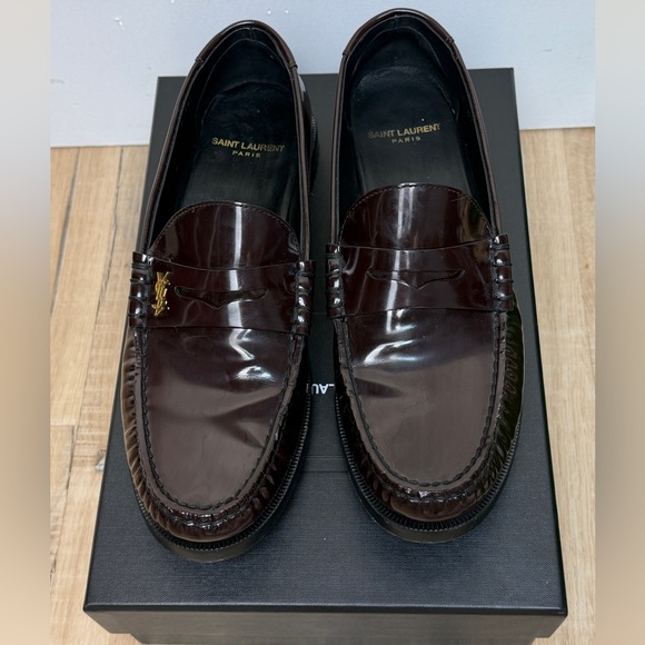 Yves Saint Laurent  ysl burgundy Loafers size 39 - Picture 2 of 4